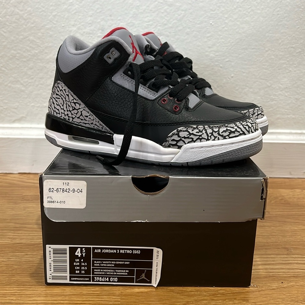 NEW Jordan Retro Cement 3 Sz 4.5